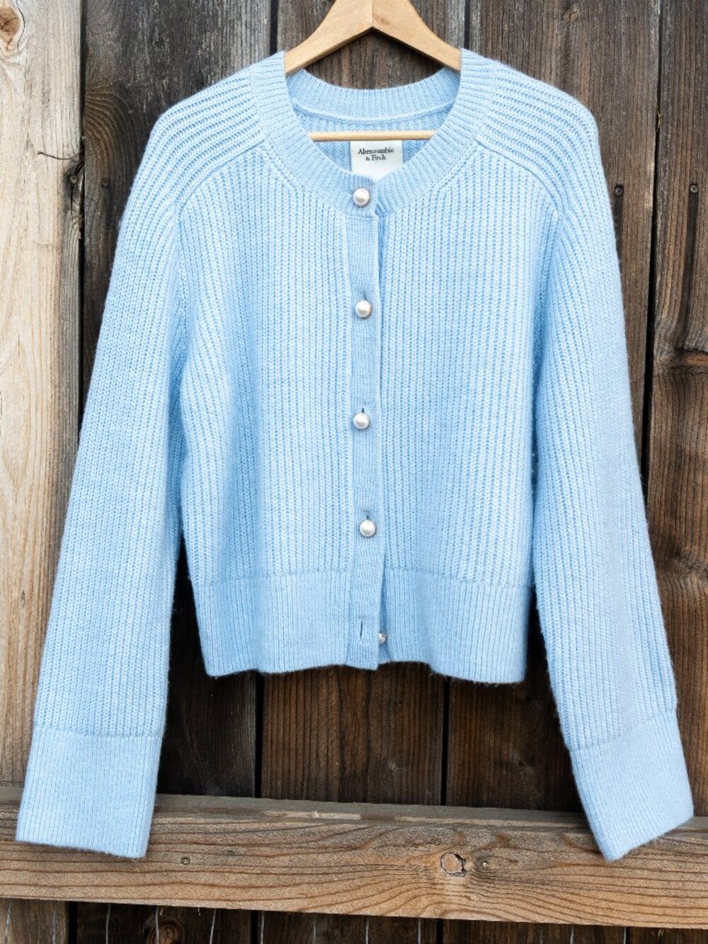 Abercrombie & Fitch Light Blue Cardigan Sweater